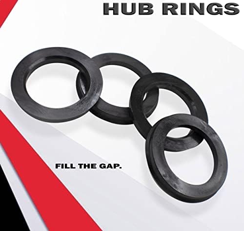 Джанти аксесоари Комплект части от 4-те центрирующих пръстените на главината диаметър 83 мм до 70,30 мм, черен поликарбонат