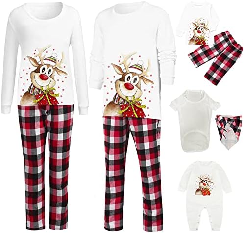 Коледни Семейни Пижами DIYAGO, Еднакви Комплекти с Любимите герои, едни и Същи Пижамные Тениски с дълъг Ръкав и Панталони,