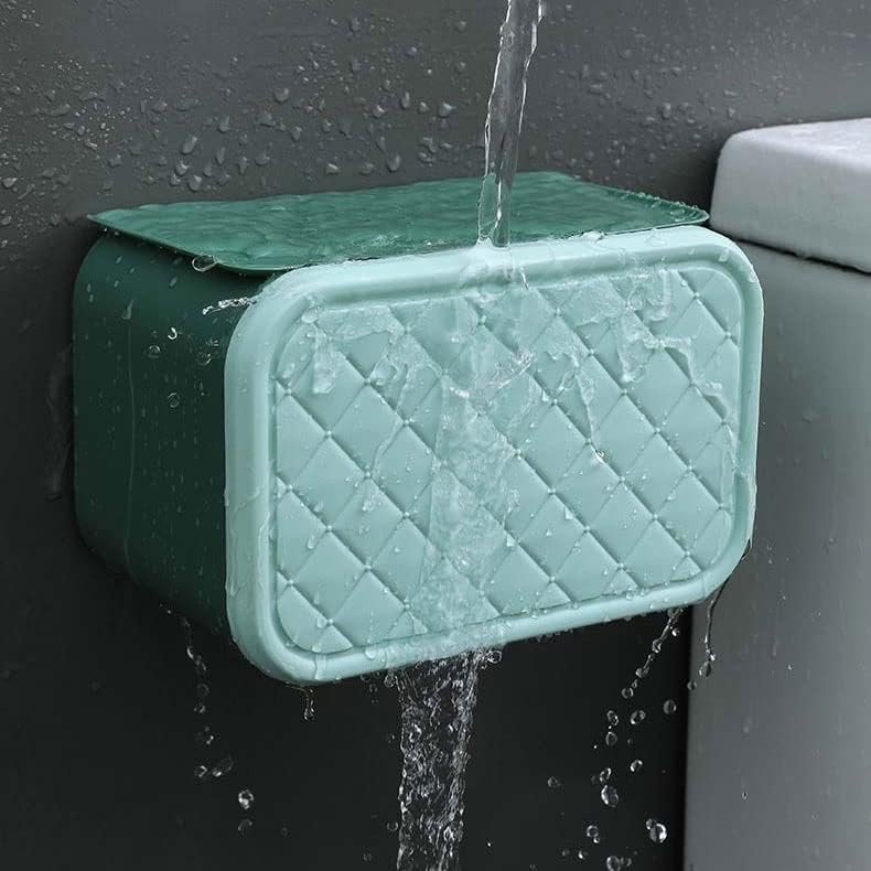 XDCHLK Многофункционален Държач за тоалетна хартия, Водоустойчива Кутия за съхранение на тоалетни кърпички, Монтиране на стена за
