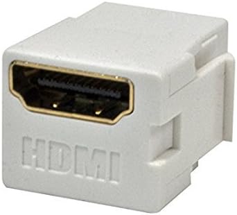 Съединителната поставяне HDMI Female-HDMI Female Keystone Бял цвят