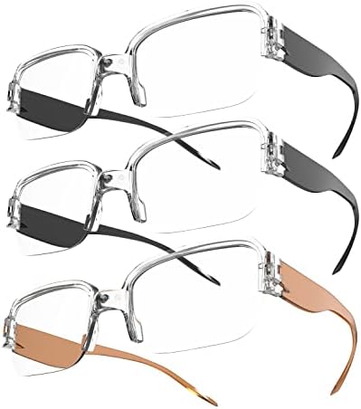 WALMXX 3-Pack Очила за четене за мъже и Жени, Блокер Синя Светлина Компютърни Ридеры, които Предпазват от ултравиолетовите/Напрежение