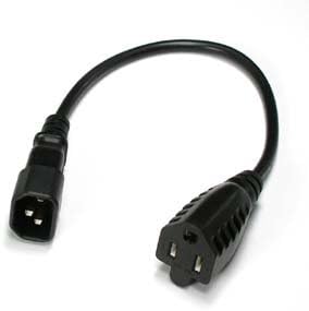 ПАКЕТ 1-крак Адаптер за захранващия кабел на монитора (C14 - 5-15R ), 5 бр.