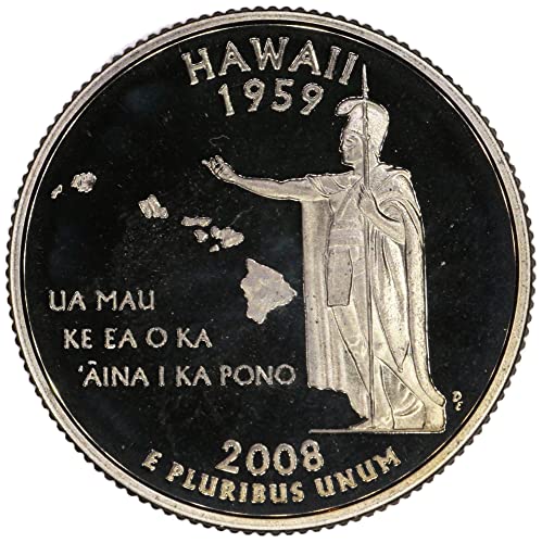 Монетен двор на САЩ с доказателство от Хавайския тримесечие на 2008 г.