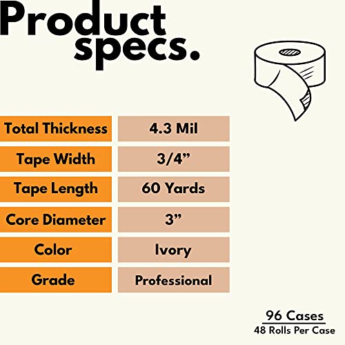 Упаковкапоставляетсяпочтой тиксо PSBM, 0,75 инча x 60 ярда, 4608 x, дебелина 4,3 Mils, лесно се разграждат в 3/4 от инча, за общо предназначение,