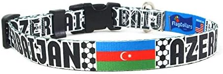 Нашийник за кучета | Футбол |Футбол / Futbol | Флаг на Азербайджан | Xtra Large, Голям, Среден, малък, Много Малък | Произведено