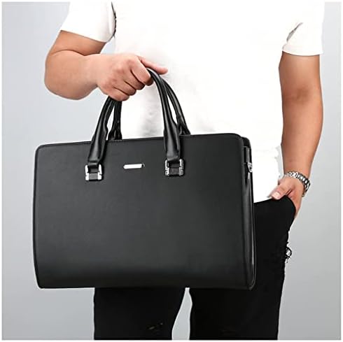 LHLLHL Мъжки бизнес портфейл, мъжка чанта през рамо, Ежедневни чанти-месинджър, чанта за лаптоп, чанта, Черен (Цвят: E, размер: