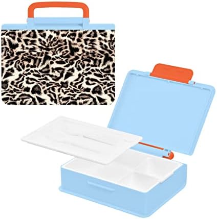 Кутия за обяд ALAZA с Леопардовым принтом под формата на Леопард, Херметични Контейнери за обяд, които не съдържат BPA, с вилица