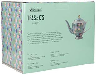Чайник Maxwell & Williams HV0129 Teas & c ' s Kasbah с приготвяне на чай в кутия за Подарък, Порцелан, Мятно-зелен, 5 чаши (1 литър)