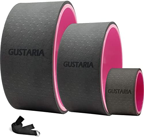 Комплект гуми за йога GUSTARIA, спортен валяк за йога за болки в гърба, стрии, подобряване на пози от йога и явления на гърба, с повече на