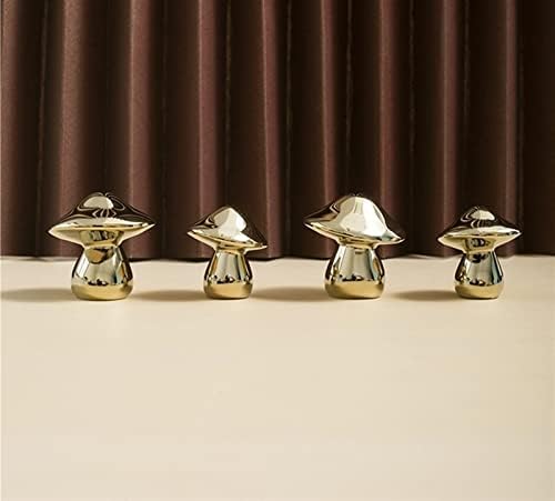 AHAFEI Гъби Форма на Златни Месингови Мебелни Дръжки Дръжки на Вратите и дръжки за Шкаф Кухненски Шкаф Чекмеджето Дърпа Начало