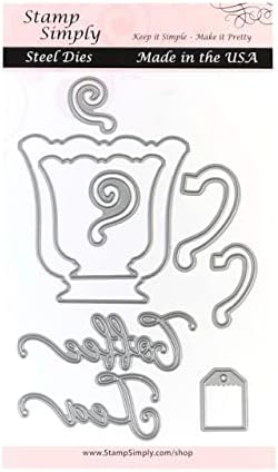 Печат Simply Clear Печати чашата за Кафе или Чаена Чаша Набор от стоманени клишета 4x6 Инча Лист - 9 броя