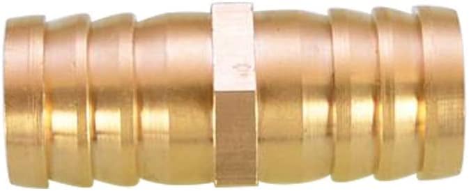 Yoebor Месинг Накрайник за маркуч 1 Върхът x 1 Конектор за свързване на накрайници 25 мм Id маркуч, дължина 39 мм-62 мм (опаковка от
