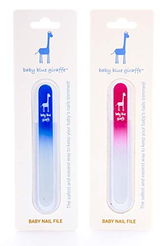 Детска пила за нокти baby blue жираф Оригиналната Стъклена детска пила за нокти - Произведено в Европа (лилава)