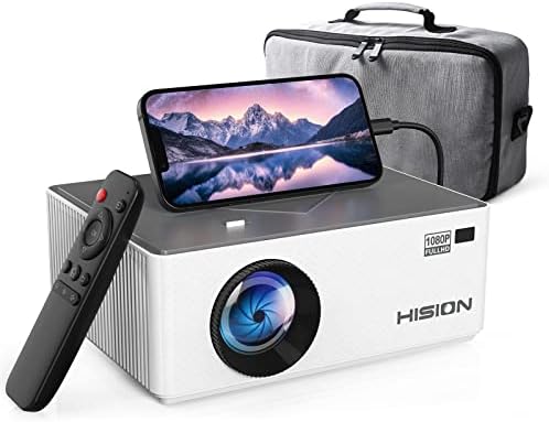 Преносим проектор HISION 1080P с калъф за проектора (в комплект проектор и чанта за проектор)