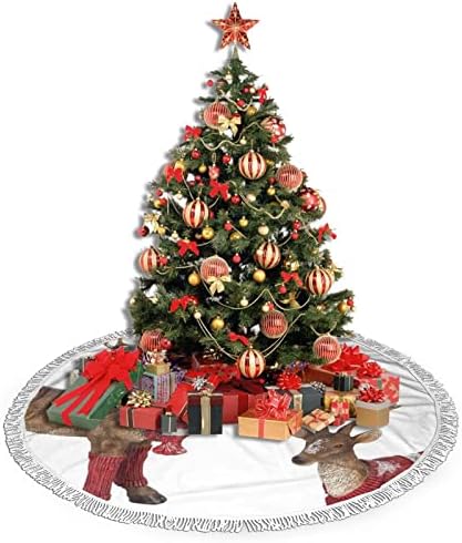 Земен Елен Коледно Дърво Пола, Коледна Елха Пола Мат с Четка за Празничен Декор на Сватбени партита 48