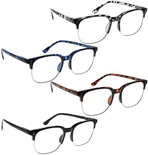 Очила за четене в синя рамка за жени, Дизайнерски Ридеры от 4 опаковки