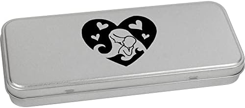 Метална Лидице кутия за канцеларски материали Azeeda Сърцето на майката и детето на панти /Кутия за съхранение (TT00194563)
