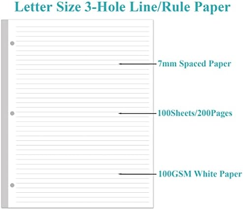 Хартия за зареждане на лигавицата на формат А4, Хартия за презареждане с перфорирана линия на 3 дупки, Хартия за отрывных