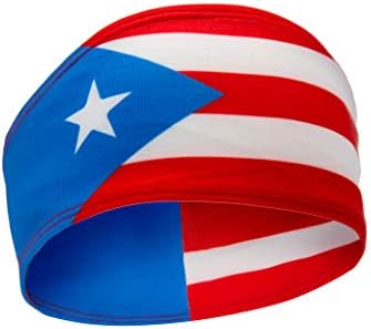 Международен вратовръзка Пуерто-Рико, Нескользящая Еластична спортна превръзка на главата за мъже и жени. Чудесно за спорт
