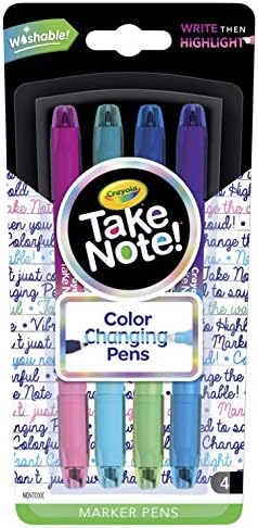 Химикалки Crayola, За да промените цвета, за да проверите за Bullet Journal, 8 Цвята, 4 броя, Многоцветни