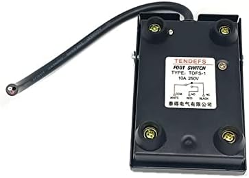LIUGOU 1 бр. foot switch Железен Корпус Foot Switch Миг Управление на Електрически Педал Захранване SPDT FS-1 10A 250VAC (Цвят: тел 2 М)