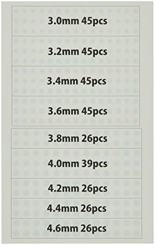 Haikyu Parts CMS-M-ЧЕРВЕНА Кръгла Метална уплътнение M, 0,1 - 0,2 инча (3,0 - 4,6 mm), Червена, 1 бр. Пластмасова табелка