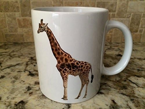 Керамични Кафе, Чаена Чаша Чаша 11 грама Бял Жираф Животно Чудесен Подарък