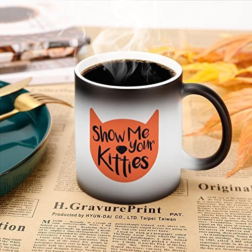 Show_Me_Your_Kitties Креативна Керамична Чашата за Кафе С Обесцвечиванием, Имам Температура, Забавна Чаша за Домашен Офис