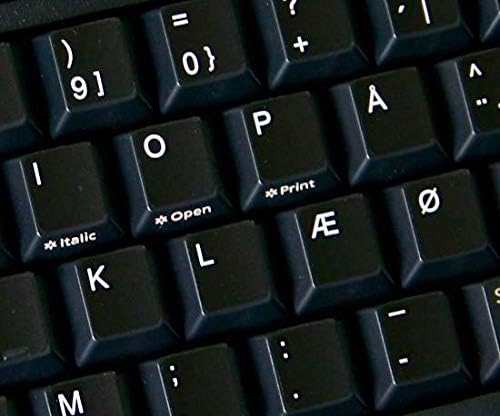 Замяна на Стикер на Датската клавиатурата НА Черен фон