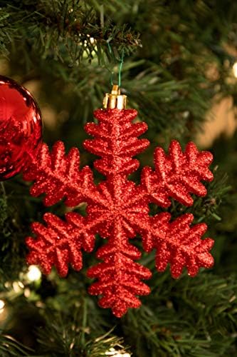 Коледен комплект бижута във формата на Снежинки, Deli Creations от 4 теми, Небьющийся Празнична декорация за Коледни елхи, Бял