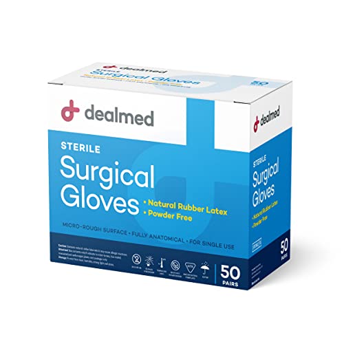 Еднократни латексови ръкавици Dealmed – Медицински ръкавици, многослоен, в размер на 9, 50 чифта в кашон