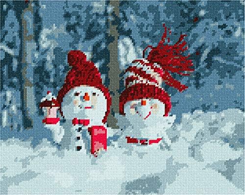 комплект за бродиране pepita: Снежните хора, 12 x 10