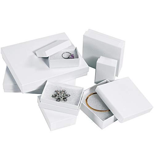 Кутии Кутии за бижута Fast BFJB211W, 2 1/2 x 1 1/2 x 7/8, Бяла (опаковка по 100 броя)