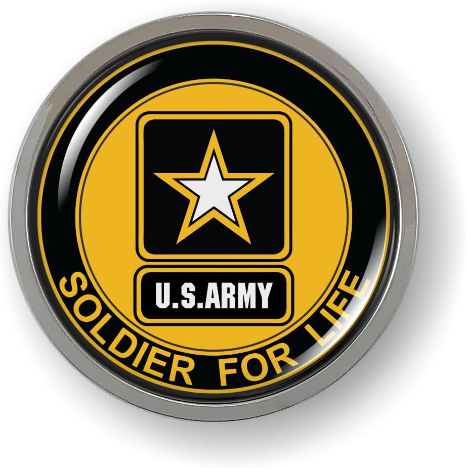 [Официално лицензиран продукт] - през Целия войници на Армията на САЩ в оставка, 3D Куполообразная Автомобилна Емблема, Табелка Върху