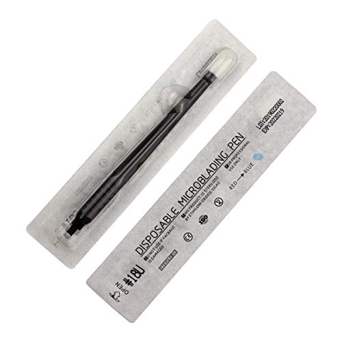 10шт за Еднократна употреба дръжка за микроблейдинга 18U Nano Нож 0,16 мм, с дръжка за Микроблейдинга 18U Нож 0,16 мм, блистер опаковки