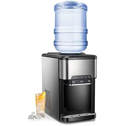 Диспенсер за вода Kismile 3-1 с Льдогенератором, Диспенсер за охладител вода за 5 Литра Опаковка за лед и вода, Диспенсер за вода