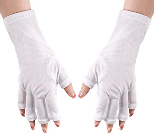 KINBOM Ръкавици със защита от ултравиолетови лъчи, Ръкавици със защита от ултравиолетови лъчи без пръсти, Къси Ръкавици с uv защита, Ръкавици