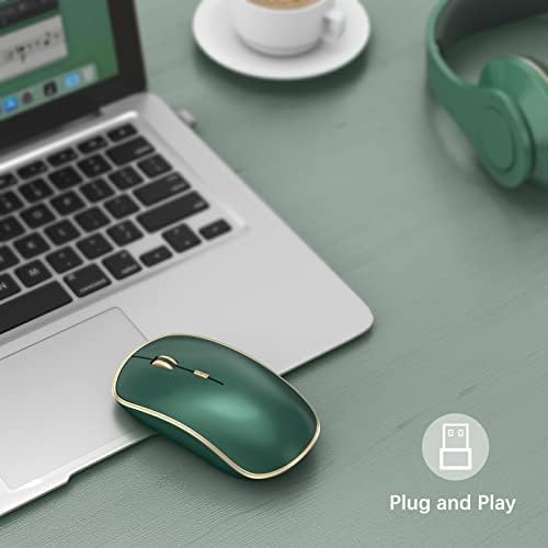J JOYACCESS 2,4 G Тънка Безжична Тиха Мишка, Преносима Безжична Компютърна Мишка с 5 Регулируеми нива на DPI, USB мишка