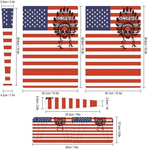 Флаг на Местните индианец САЩ 3 бр. Стикер върху Цялото Тяло, Стикер за PS5 Digital Edition за конзолата PS5 и контролер