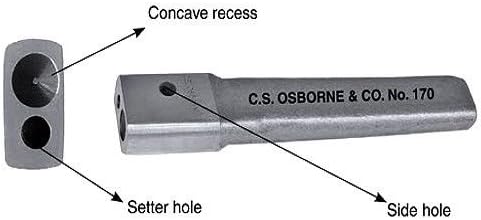 Installer медни нитове и чеп C. S. Osborne № 170-9, Размер 9 (.171 дупка) Произведено в САЩ