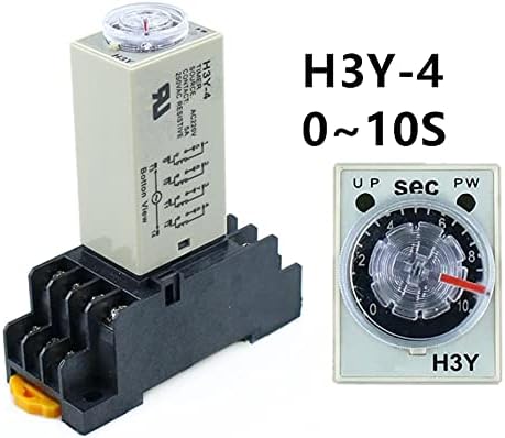 TINTAG H3Y-4 Реле закъснение на включване 0-10 С Таймер DPDT 14 контакти H3Y-4 DC12V DC24V AC110V AC220V (Размер: DC24V)